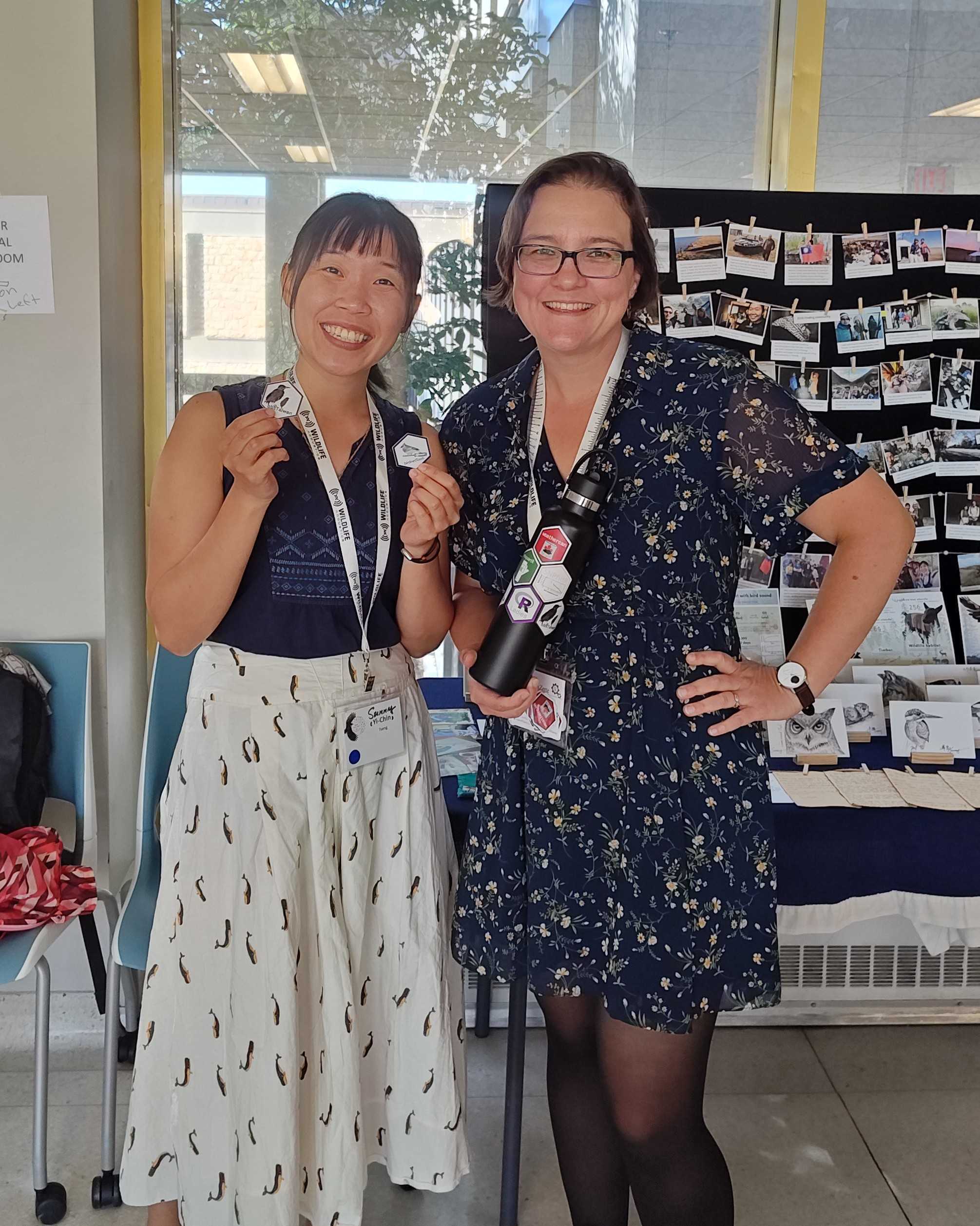 Sunny and Steffi showing off their R hex stickers!